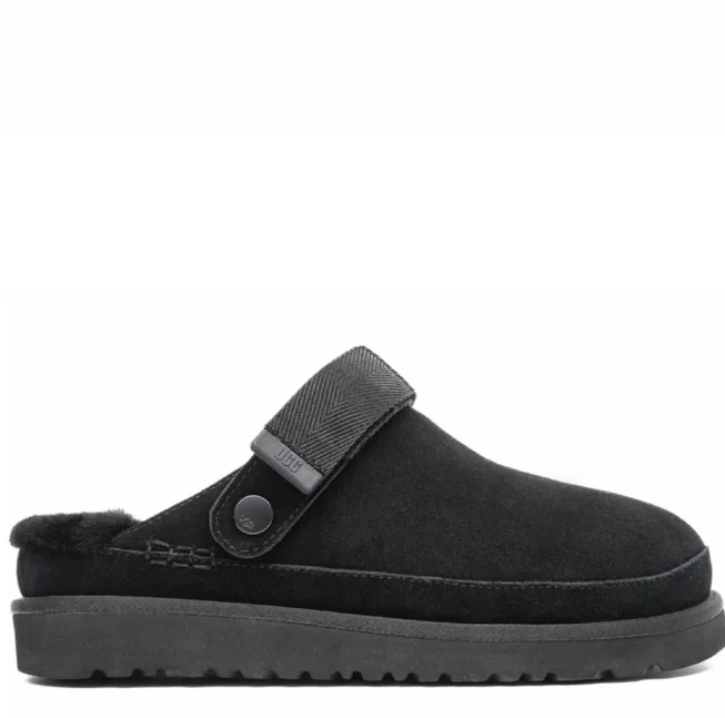 Уггі-шьопанці жіночі замшеві UGG Goldenstar Clog Black р. 39 Чорний (20946)