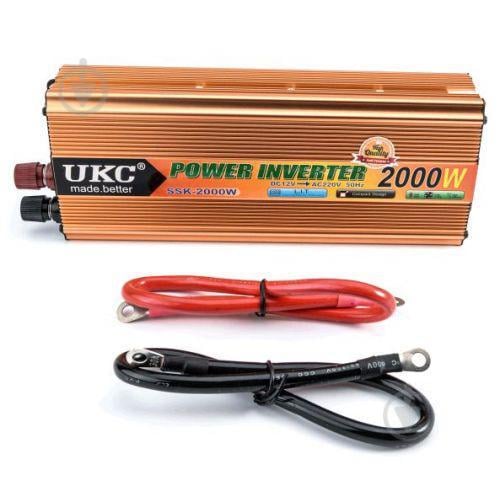 Инвертор автомобильный UKC 24V-220V 2000W