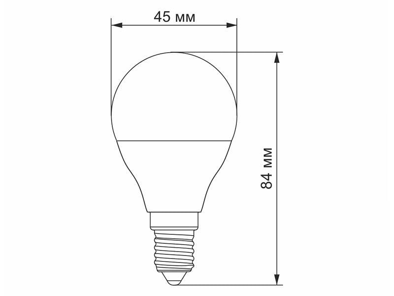 Світлодіодна лампа TITANUM G45 6W E14 4100K 220V (TLG4506144) - фото 3
