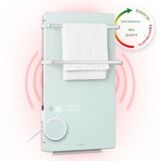 Инфракрасный обогреватель для ванной комнаты KLARSTEIN Hot Spot Crystal Flow LED 2000 Вт 5-40 °C (10035035) - фото 10 Инфракрасный обогреватель для ванной комнаты KLARSTEIN Hot Spot Crystal Flow LED 2000 Вт 5-40 °C (10035035) - фото 10