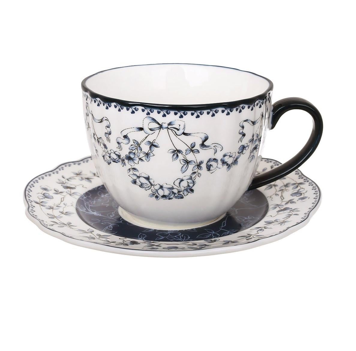 Набір порцеляновий BonaDi Vintage Blue чашка 270 мл та блюдце (498-350)