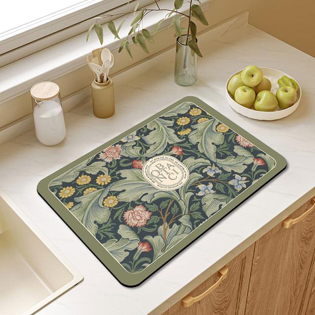 Килимок для сушіння посуду Kitchen Drying Mat протиковзкий 40x50 см (230-18-2222) - фото 2