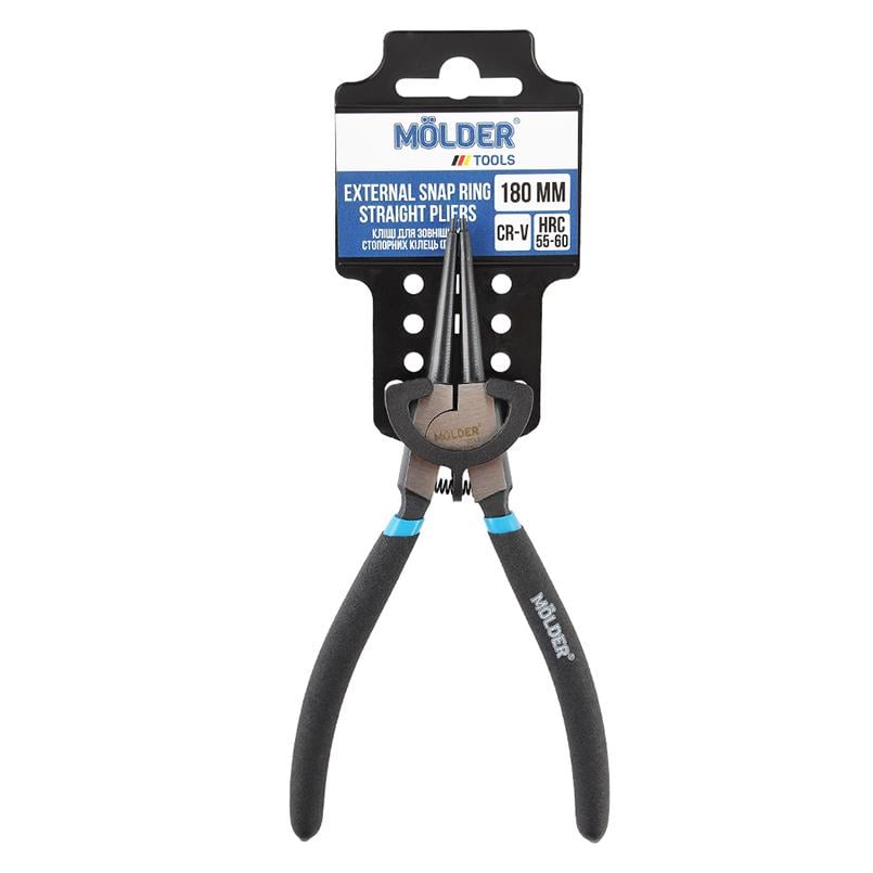 Клещи Molder для наружных стопорных колец, прямые Cr-V 180мм