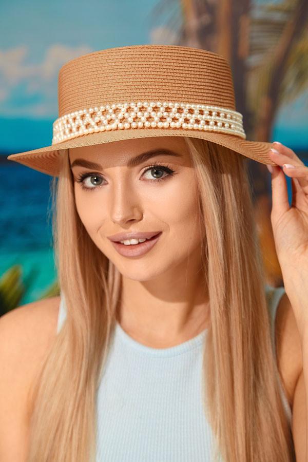 Шляпа женская Braxton канатье Жемчужина Темно-бежевый (1730)