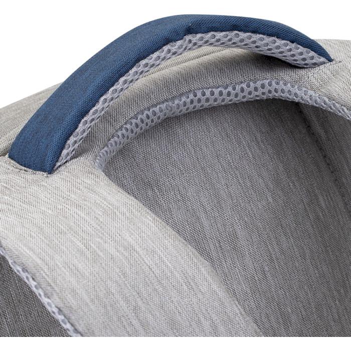 Рюкзак Rivacase Prater 7562 15,6" поліестер блискавка Сірий/Темно-синій (620276) - фото 6