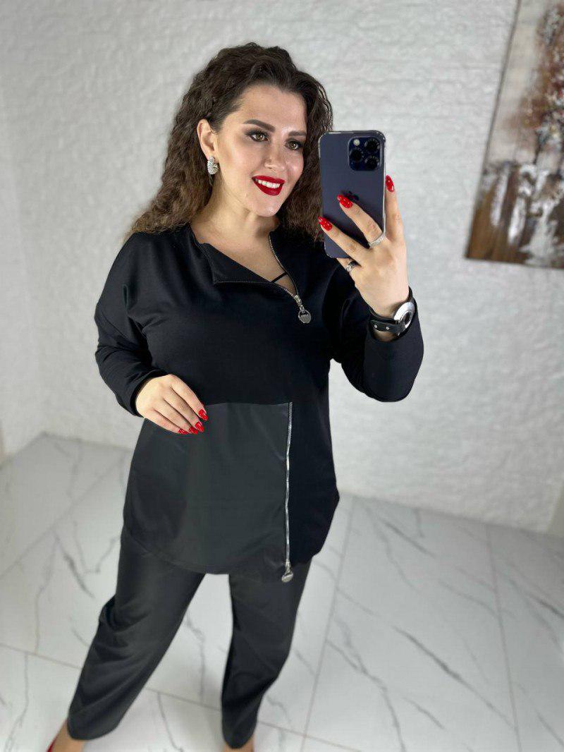 Костюм жіночий Skylar р. 50-52 Чорний (7958-фг) - фото 8 Костюм жіночий Skylar р. 50-52 Чорний (7958-фг) - фото 8