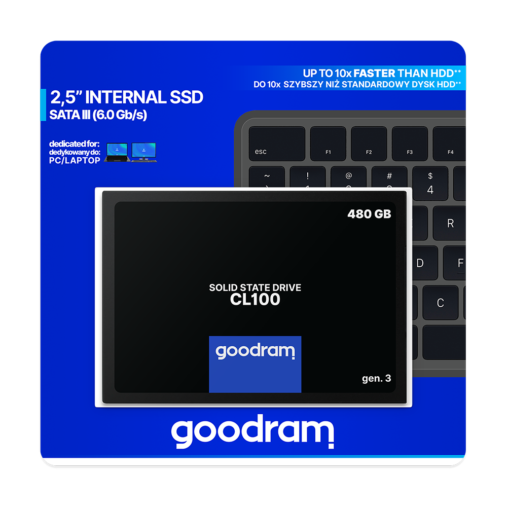 SSD-диск Goodram SSDPR-CL100-480-G3 CL100 G3 SATA 3.0 480 Gb 2,5" (560350) - фото 3