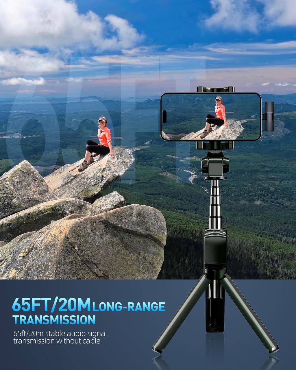 Микрофон петличный беспроводной K8 для телефонов с Lightning с адаптером Lightning на Type-C - фото 4 Микрофон петличный беспроводной K8 для телефонов с Lightning с адаптером Lightning на Type-C - фото 4