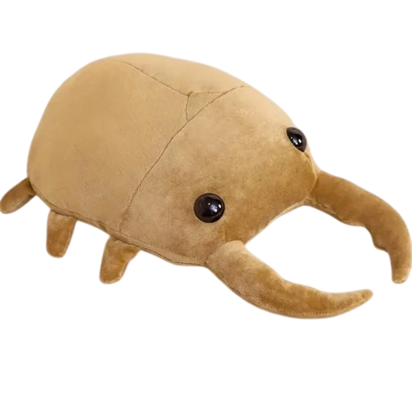 Мягкая плюшевая игрушка Земляной Двузубый Жук 50 см Бежевый (28177512)