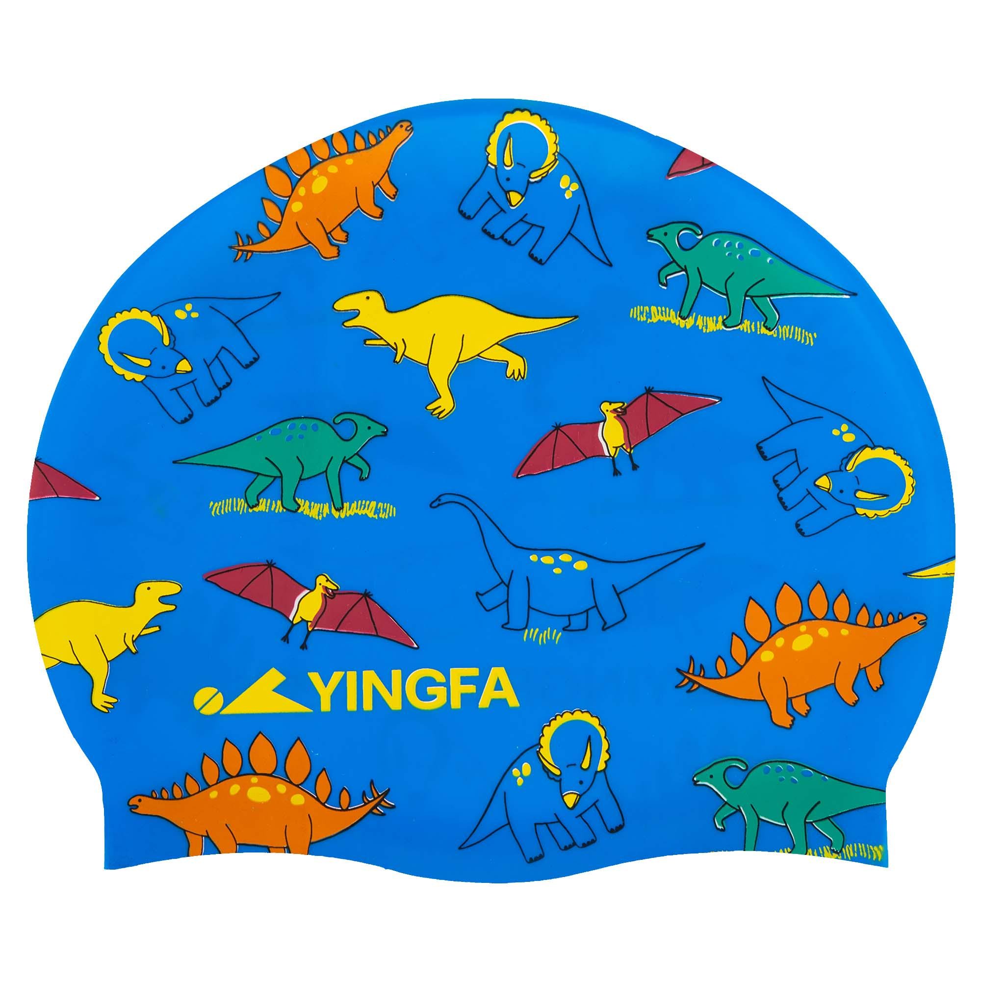 Шапочка для плавання дитяча YINGFA K0012 силіконова Синьо-зелений (K0012_Синий-зеленый) - фото 1