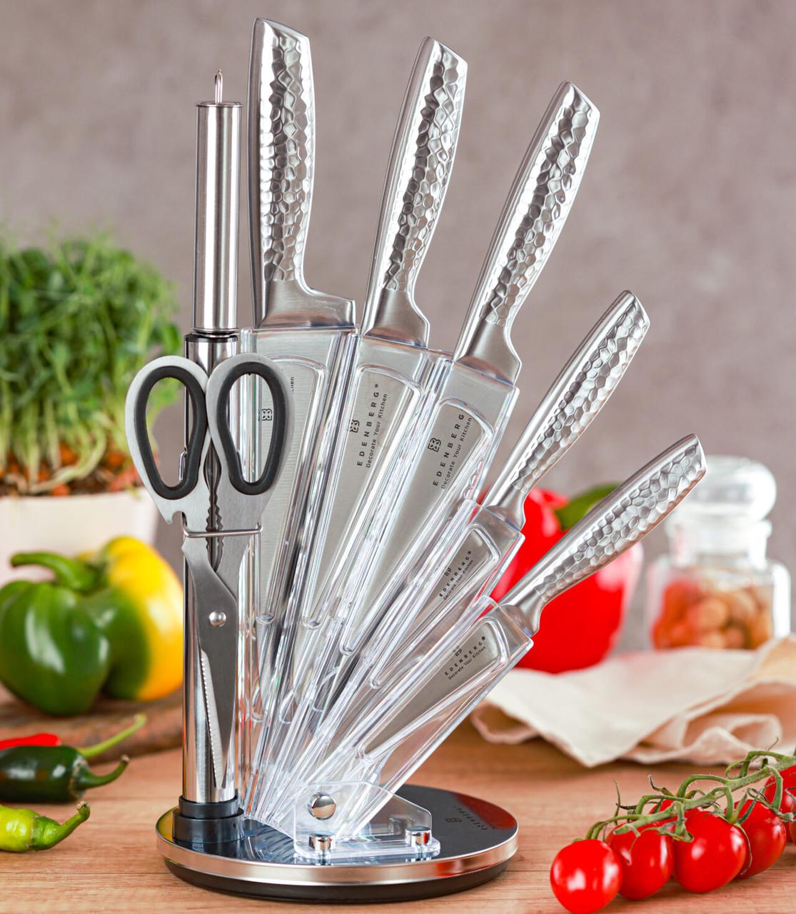 Набор кухонных ножей Edenberg из нержавеющей стали на подставке 8 пр. (EB-972) Набор кухонных ножей Edenberg из нержавеющей стали на подставке 8 пр. (EB-972)