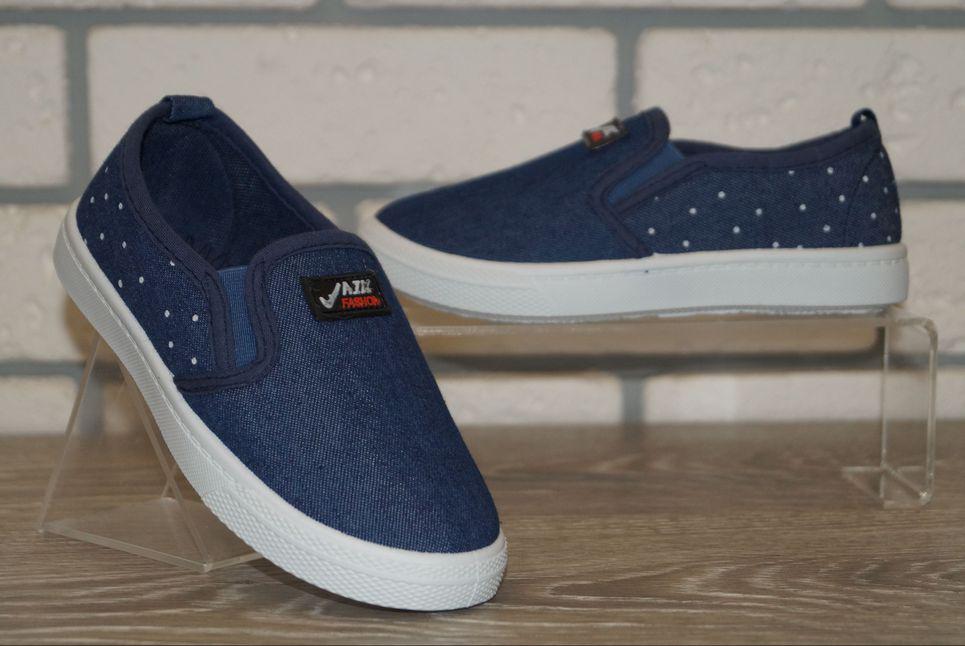 Сліпони дитячі джинсові Blue Rama р. 28 16 см Темно-синій (31538-28) - фото 2