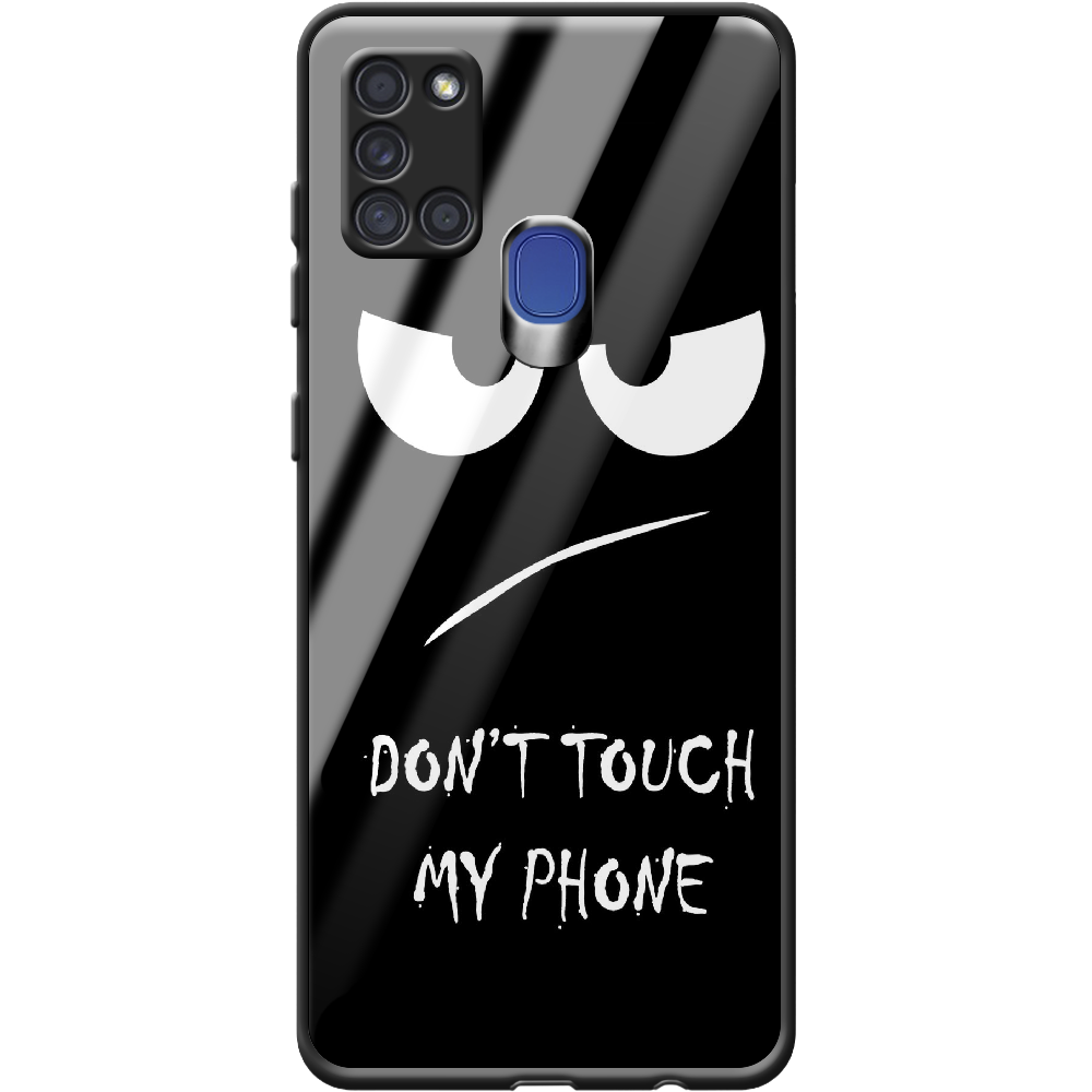 Чехол Boxface Samsung A217 Galaxy A21s Don't Touch my Phone Черный силикон со стеклом (40006-up535-40864)