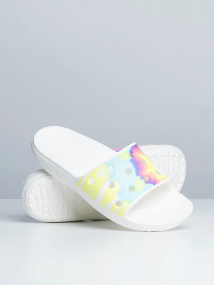 Шльопанці жіночі утеплені Crocs Classic Tie-Dye Slide р. 43-44 Білий (5285) - фото 12 Шльопанці жіночі утеплені Crocs Classic Tie-Dye Slide р. 43-44 Білий (5285) - фото 12