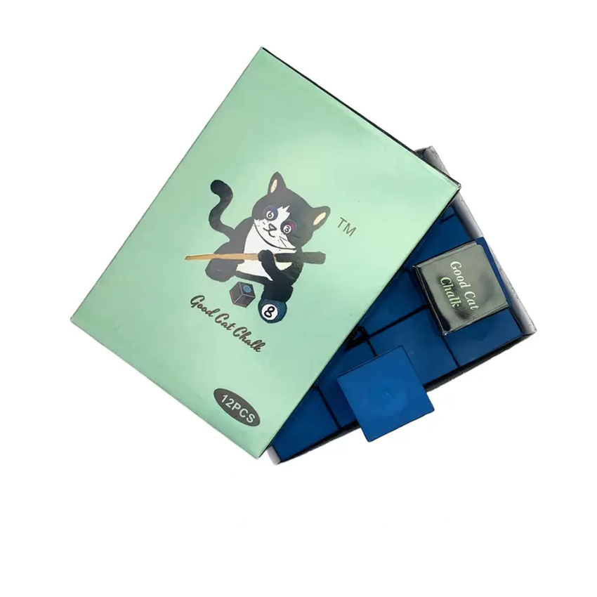 Мел бильярдный Good Cat 12 шт. Синий Мел бильярдный Good Cat 12 шт. Синий