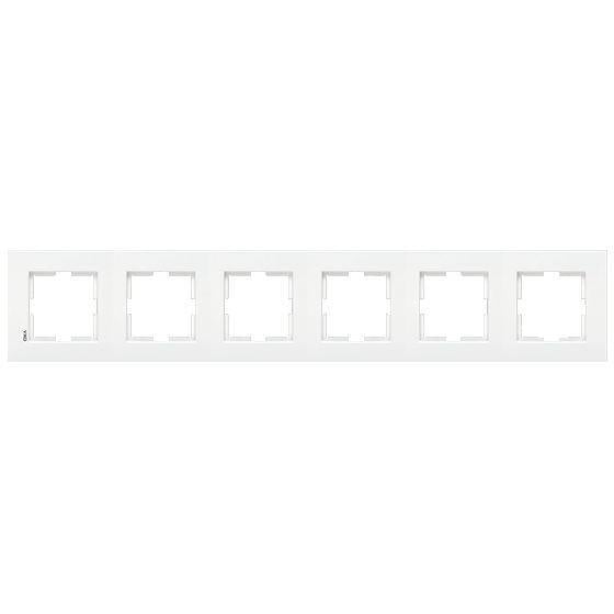 Рамка шестиместная горизонтальная Viko Karre Белый (00000012417)