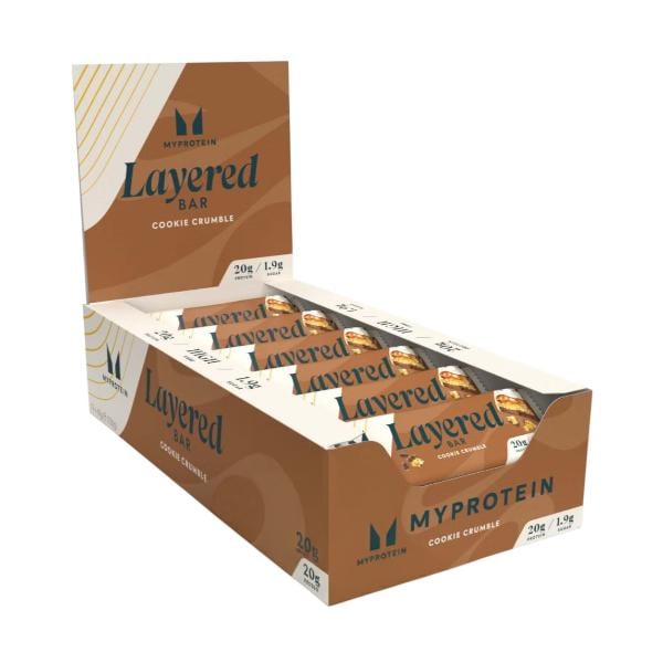 Батончик протеиновый MyProtein Layered Bar 12х60 г Cookie Crumble (000027008)