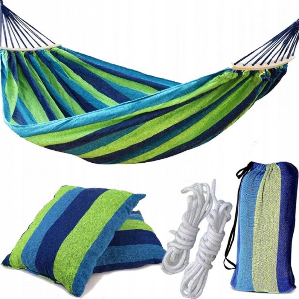 Гамак туристический двухместный подвесной Зеленый (368224)