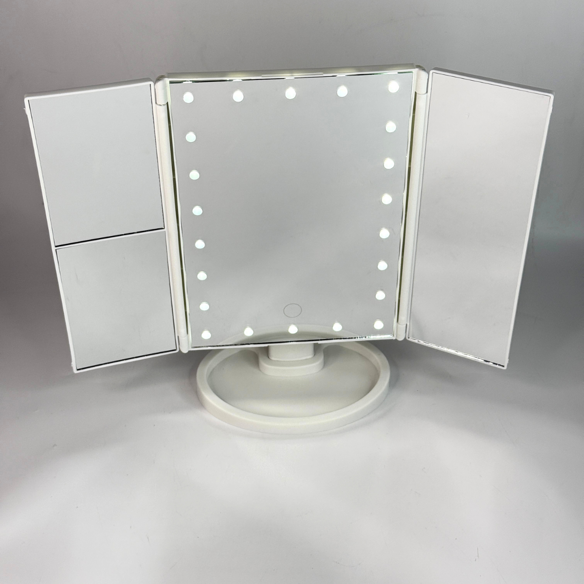 Зеркало тройное Superstar Magnifying Mirror с подсветкой на подставке Белый (MM-001-White)