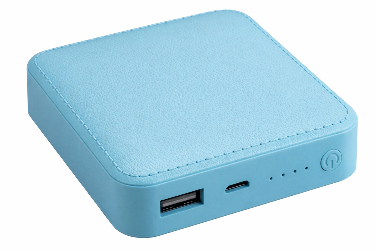 Повербанк 8x8x2 см 10000 mAh Блакитний (1951533927) Повербанк 8x8x2 см 10000 mAh Блакитний (1951533927)