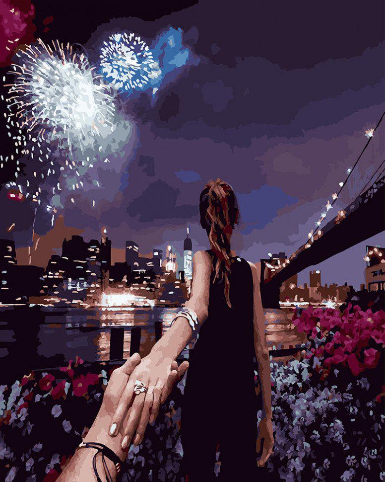 Картина по номерам Brushme Феерверк нового года (GX26286)