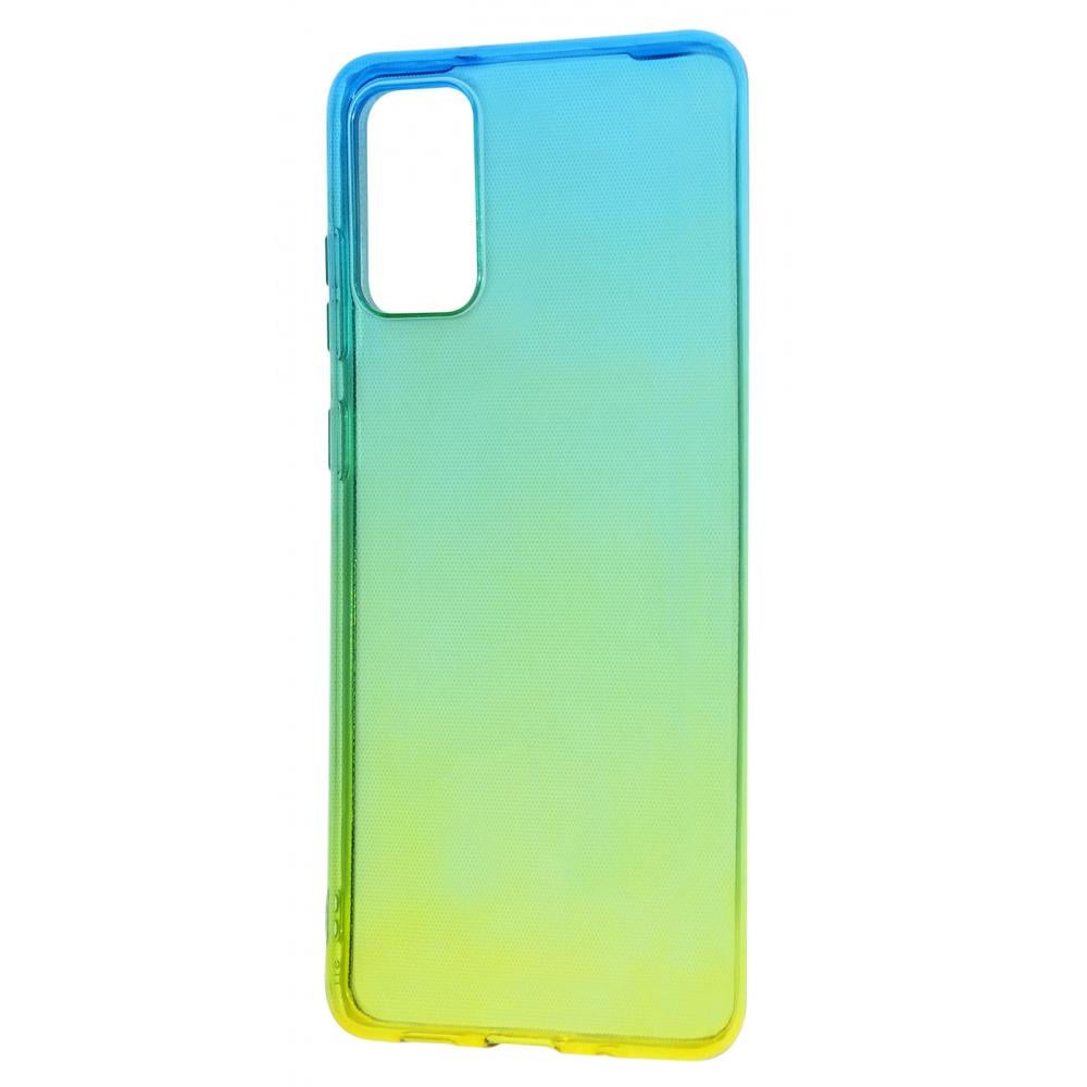 Чехол  PRC Силикон 0.5 mm Gradient Design Samsung Galaxy S20 Plus (G985F) green/yellow Зеленый Желтый