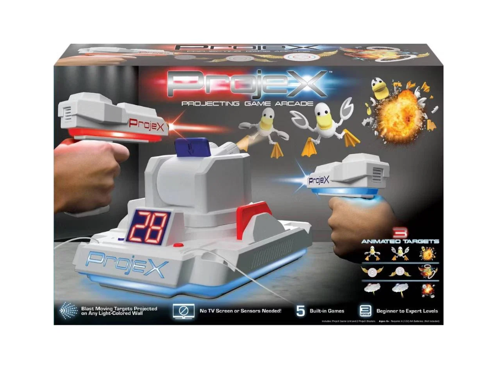Игровой набор для лазерных боев игровая приставка/Проектор ProjeX Image Projecting Arcade Game 1PC Blasters 5 Built-In Games