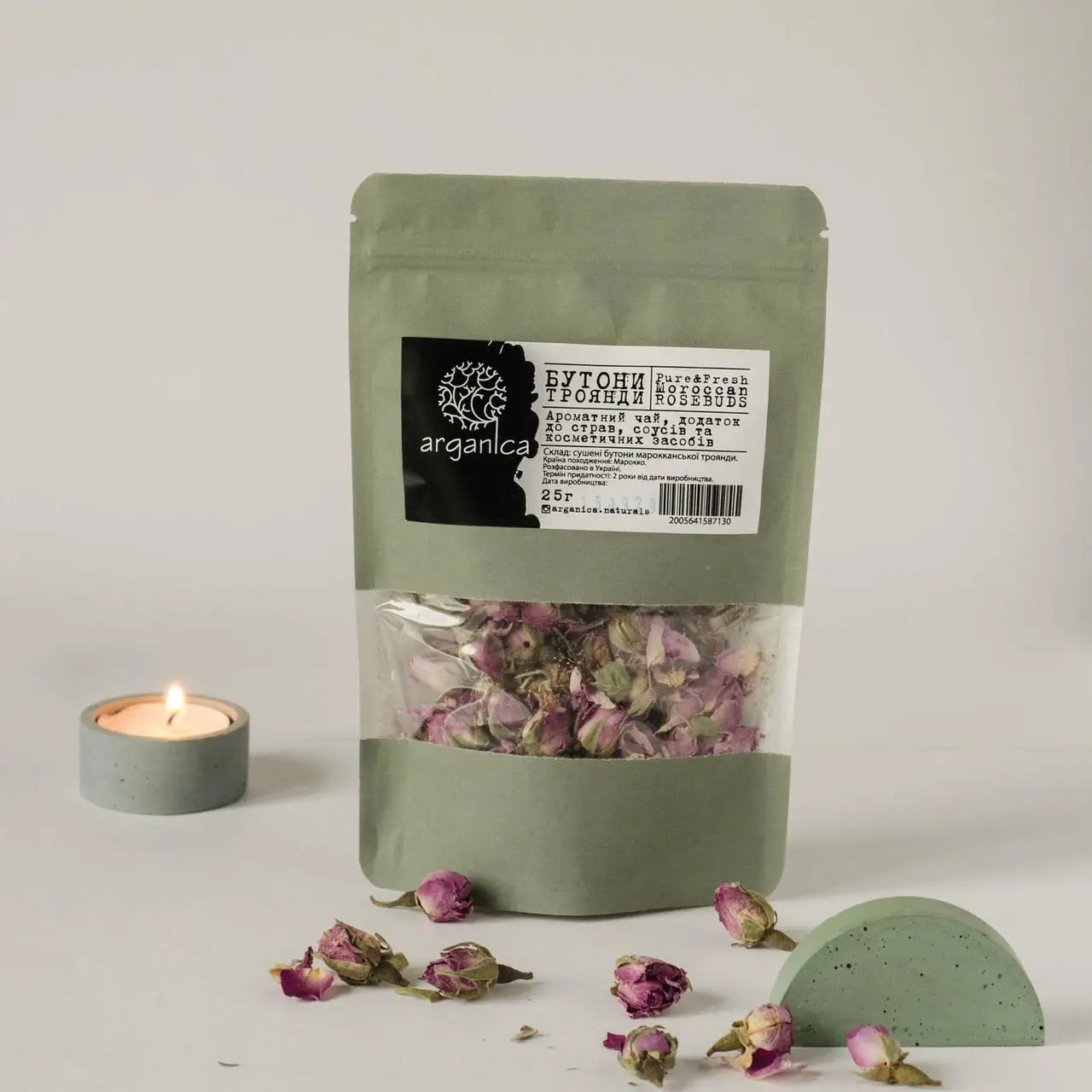 Чай із бутонів троянди Arganica Naturals 25 г (19306595)