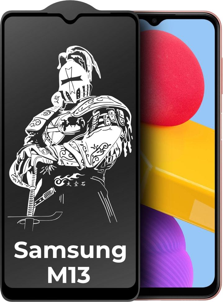Защитное стекло King Fire Samsung Galaxy M13 M135 Full Glue Black (29381)