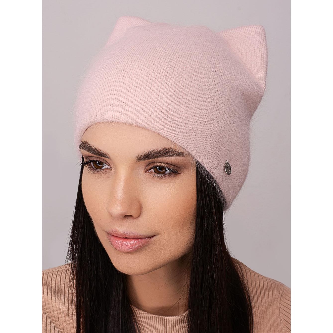 Шапка-кошка женская Leks БАГИРА ангоровая утепленная флисом с ушками без отворота one size Светло-пудровый (273011) - фото 1 Шапка-кошка женская Leks БАГИРА ангоровая утепленная флисом с ушками без отворота one size Светло-пудровый (273011) - фото 1