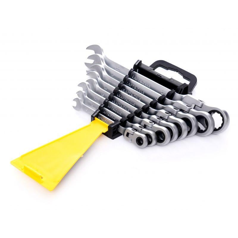 Набір ріжково-накидних ключів Kraft&Dele KD11302 8-22 мм 8 шт. - фото 4