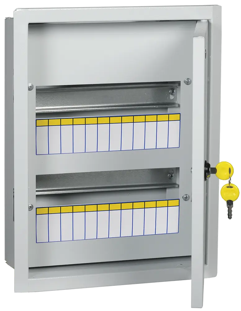 Щит распределительный УЕК ЩРв-24 24 модуля IP31 встраиваемый c замком металлический 395х310х120 мм (MKM14-V-24-30-U)