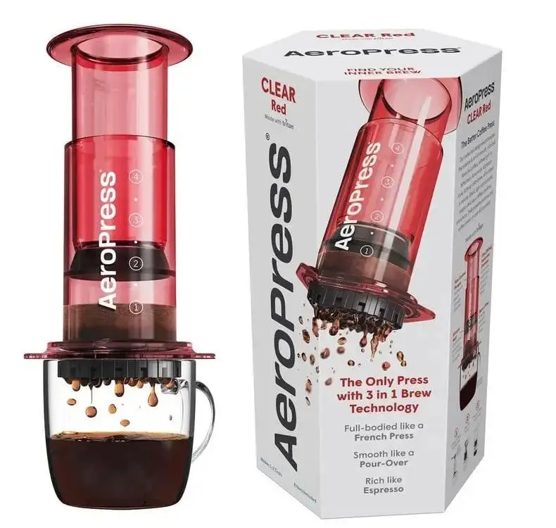 Аэропресс для приготовления кофе Inc Clear Red (90RD05) - фото 4 Аэропресс для приготовления кофе Inc Clear Red (90RD05) - фото 4