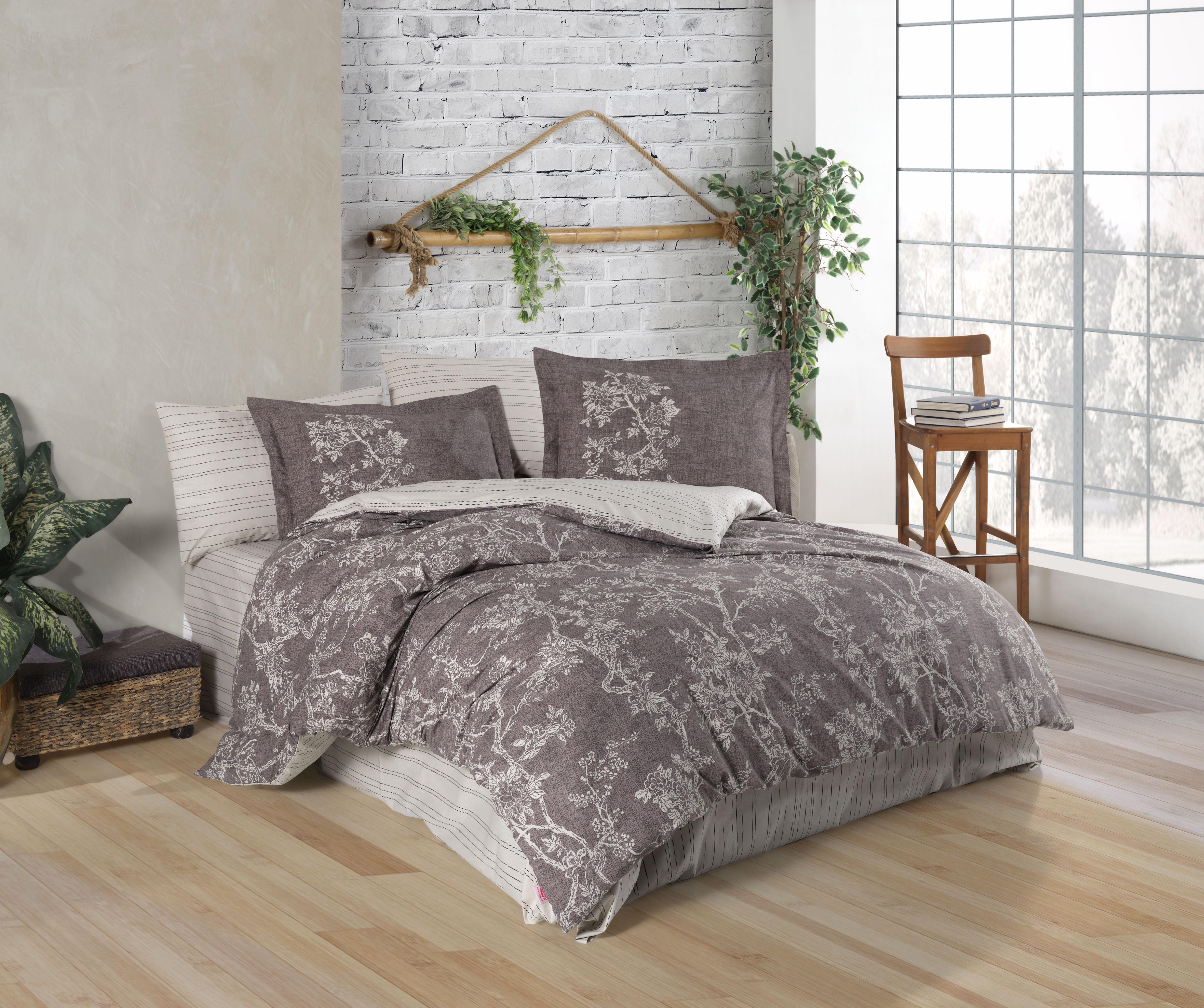 Комплект постельного белья Hobby Poplin Dream 200х220/50х70 см 2 шт. Коричневый