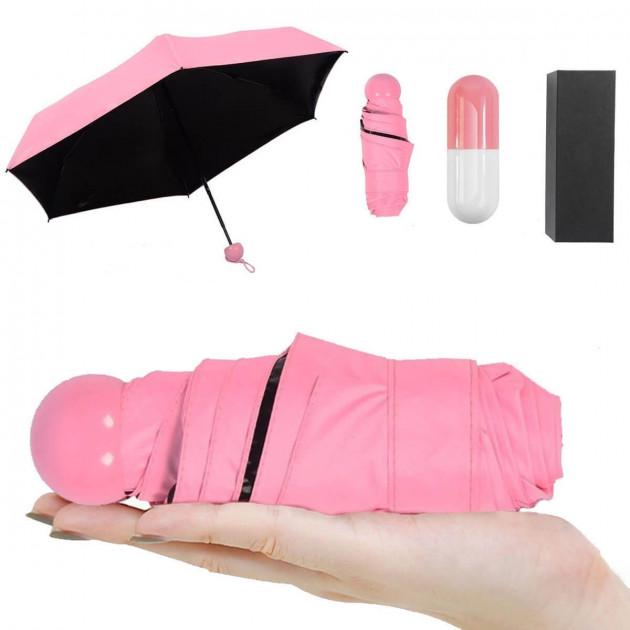 Мини-зонтик Capsule Umbrella-mini Designer All Seasons Black/Pink - фото 8