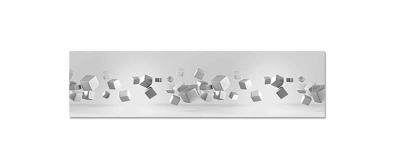 Наклейка виниловая на кухню Zatarga Серебряные Кубы 650х2500 мм (1283915547) Наклейка виниловая на кухню Zatarga Серебряные Кубы 650х2500 мм (1283915547)