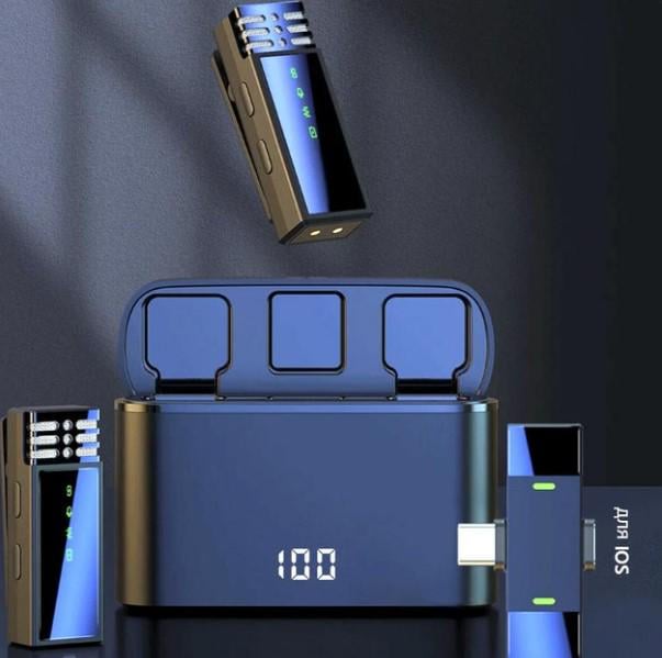 Мікрофон петличний 2в1 з зарядним чохлом і широкою сумісністю (VP-707) - фото 3