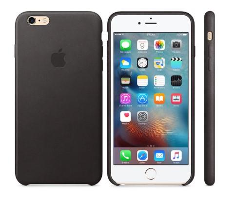 Чехол-накладка Apple Leather Case for iPhone 6/6S Plus, Black (HC)
