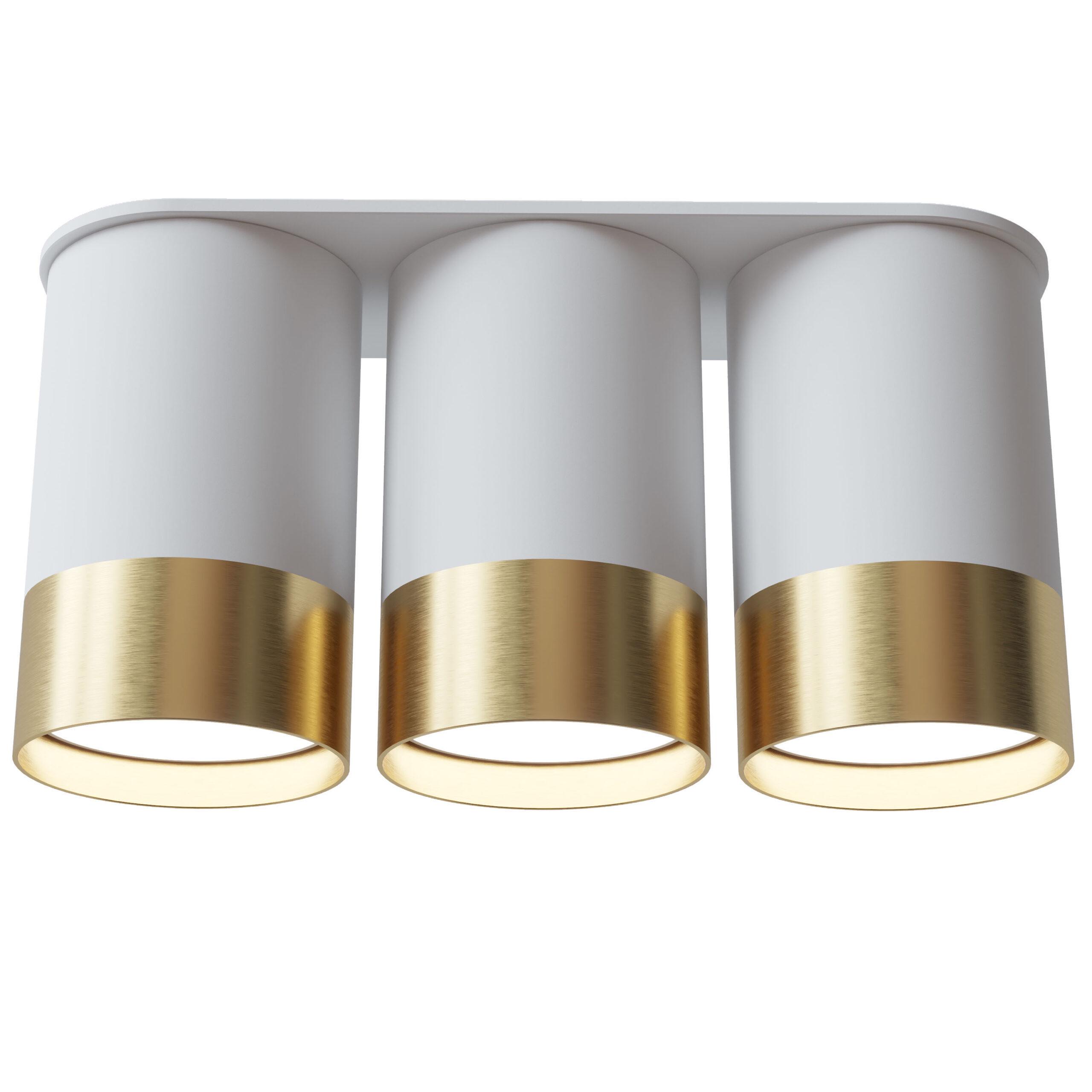 Спот точковий PikArt BP трійний Золотий/Білий (28005)