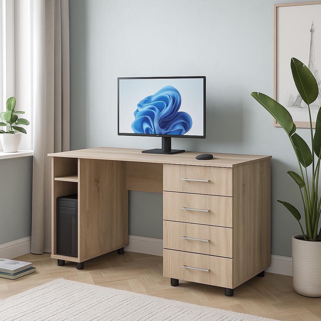 Стіл комп'ютерний СК3 4Я SENAM 750х1300х600 мм ДСП Дуб Сонома