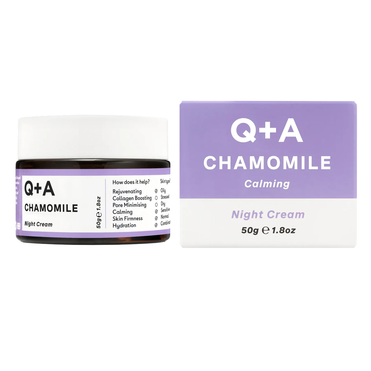 Крем для лица ночной Q+A Chamomile Calming Night Cream 50 г (A0817)