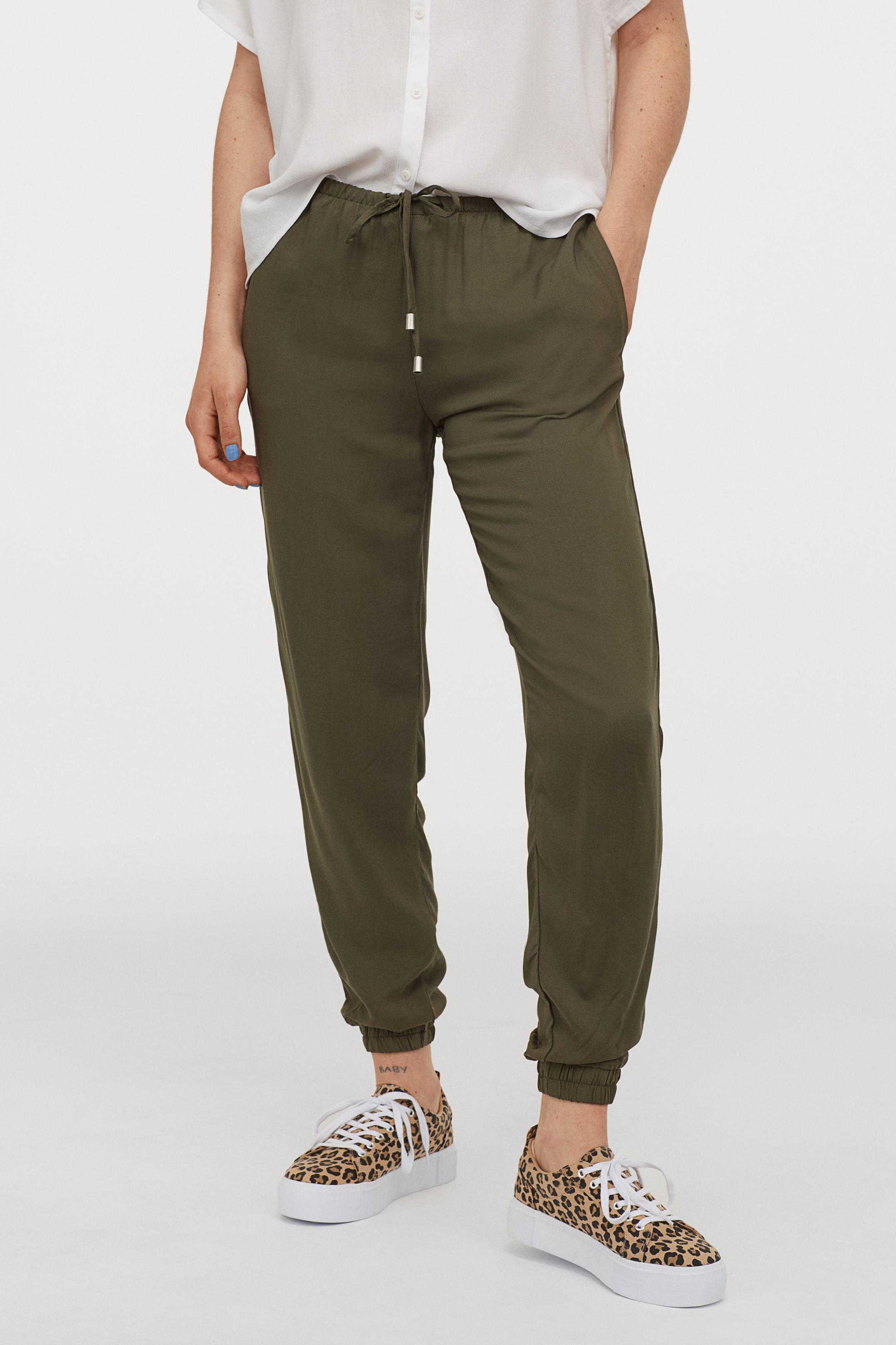 Брюки H&M р. 36 Хаки (4901769)