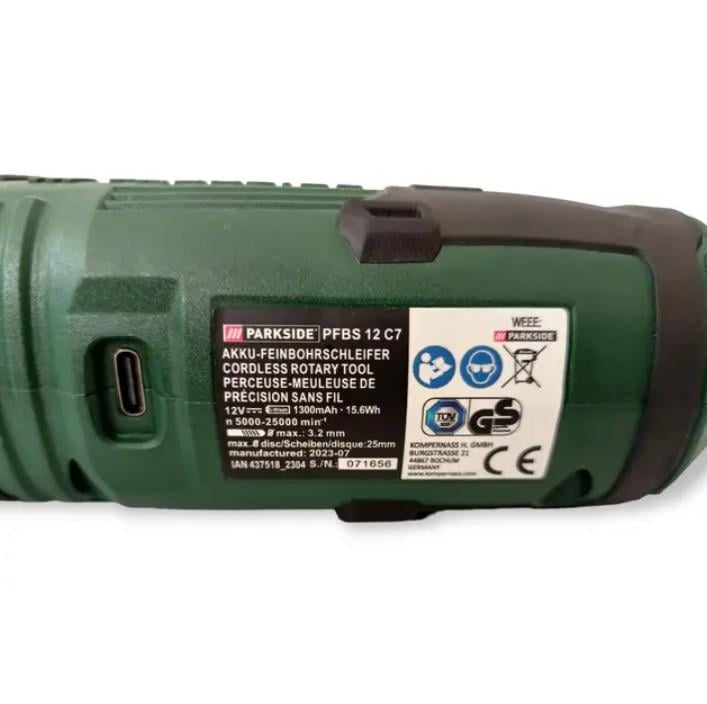 Гравер аккумуляторный PARKSIDE PFBS 12 C7 12 В 1,3 Ач (926991069) - фото 7 Гравер аккумуляторный PARKSIDE PFBS 12 C7 12 В 1,3 Ач (926991069) - фото 7