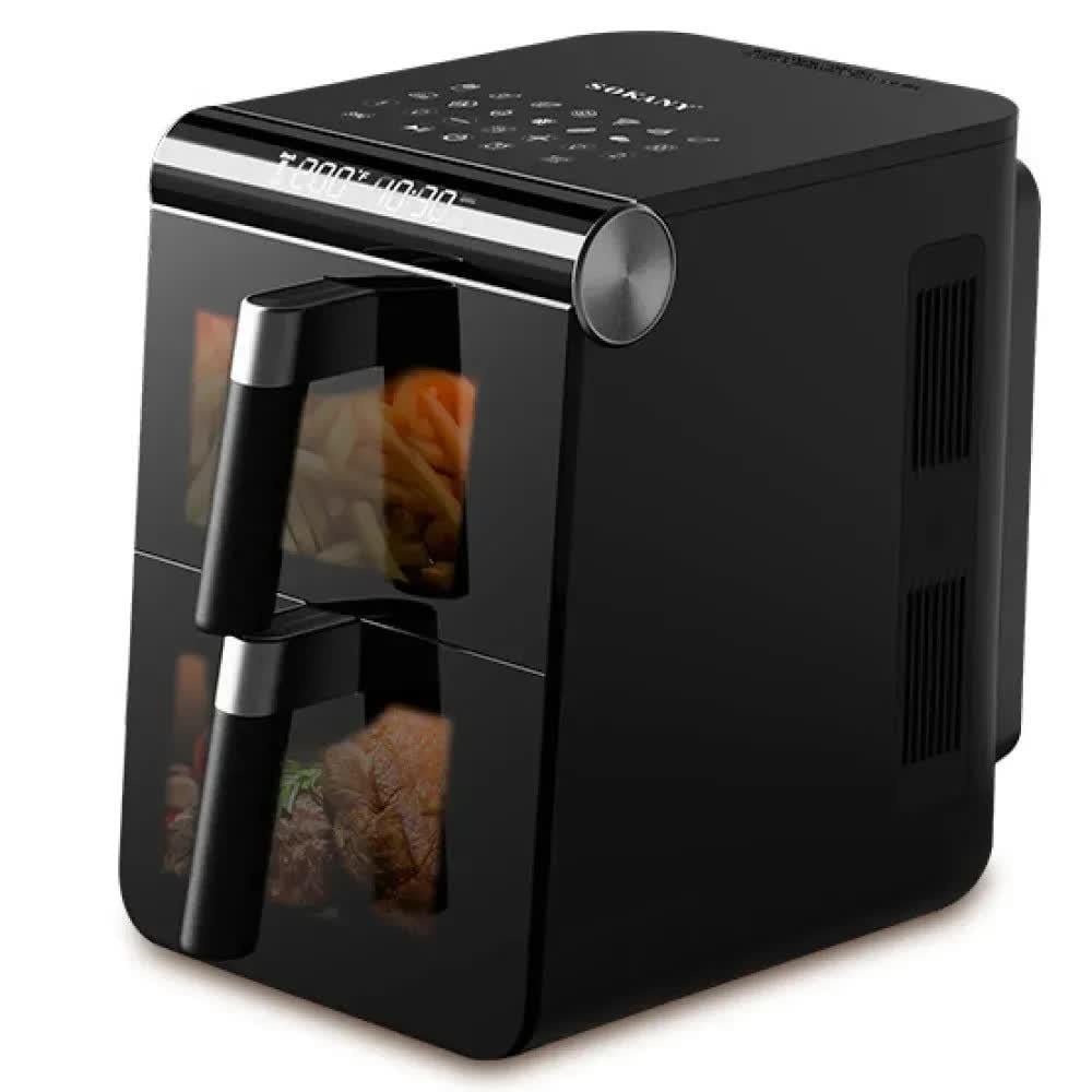 Аэрофритюрница Sokany SK-10084 на 2 контейнера 6,5+6,5 л 3400 Вт (28186528)