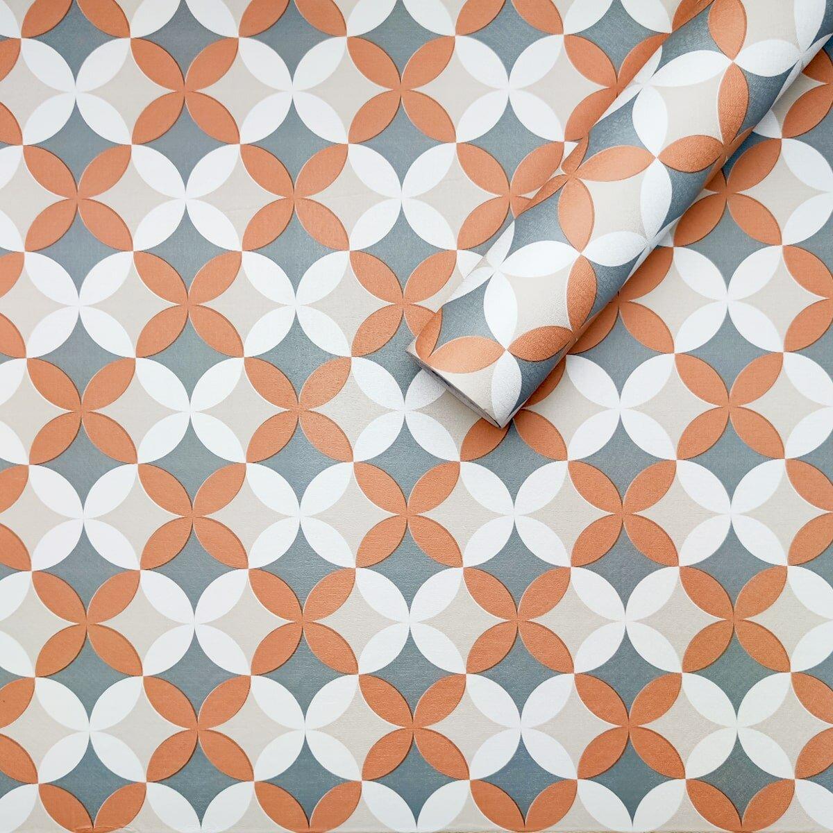 Плівка самоклеюча 0,45х10 м х0,07 мм Помаранчові квіти (SW-00001220)