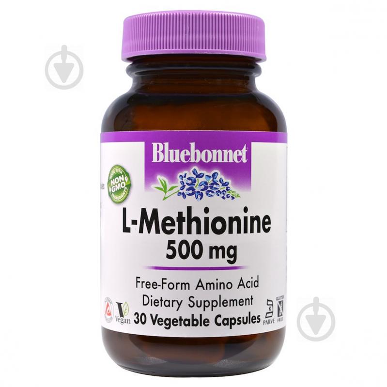 L-Метионин 500 мг, Bluebonnet Nutrition, 30 гелевых капсул