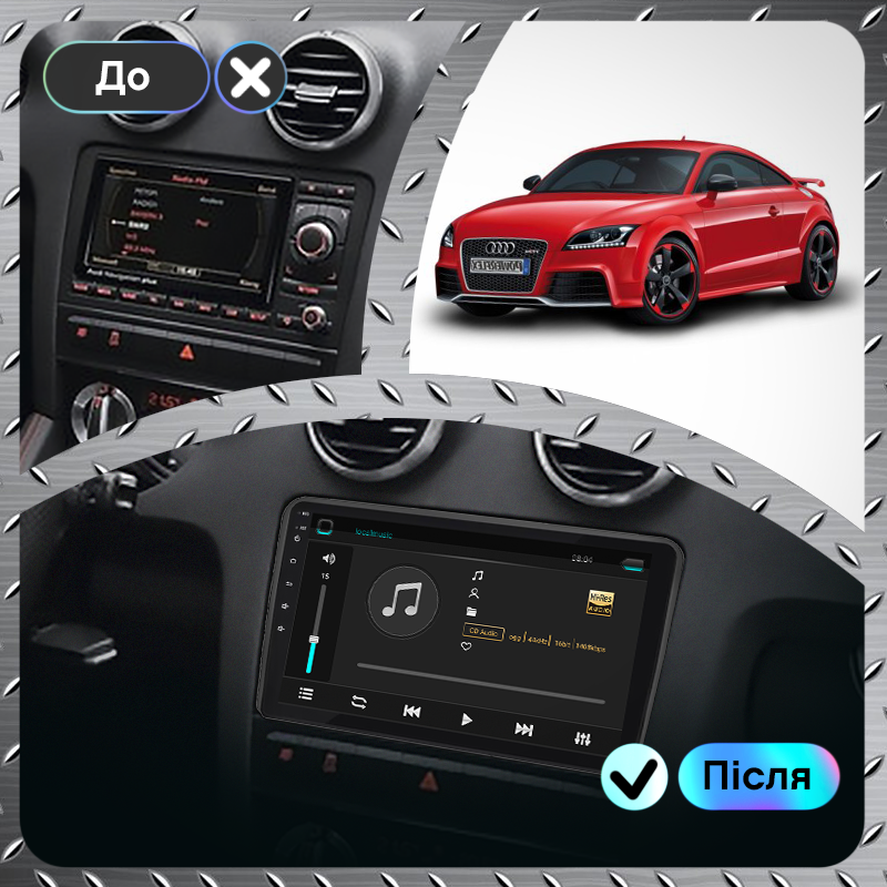 Автомагнитола штатная Lesko 4G/Wi-Fi/GPS для Audi TT RS II 8J 2009-2014 6/128Gb 9" (1680057748) - фото 3