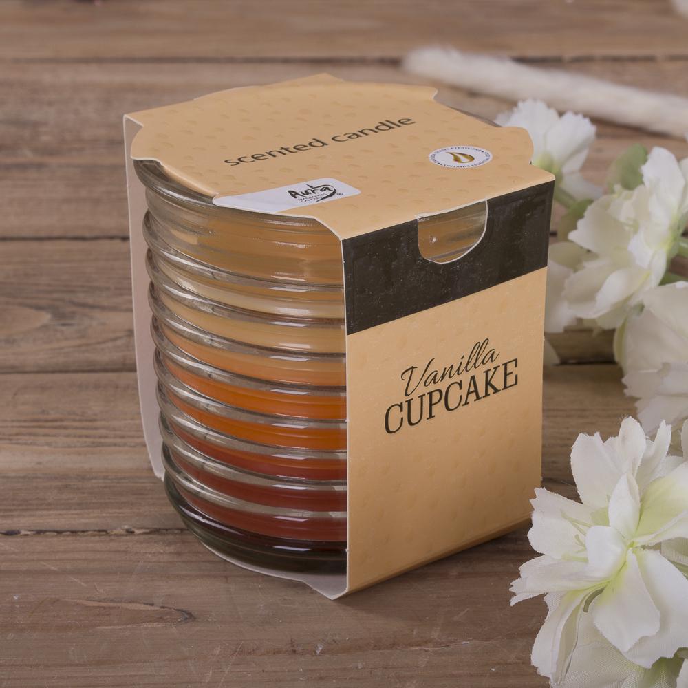 Аромасвеча Vanilla cupcake в ребристом стакане (3651-10)