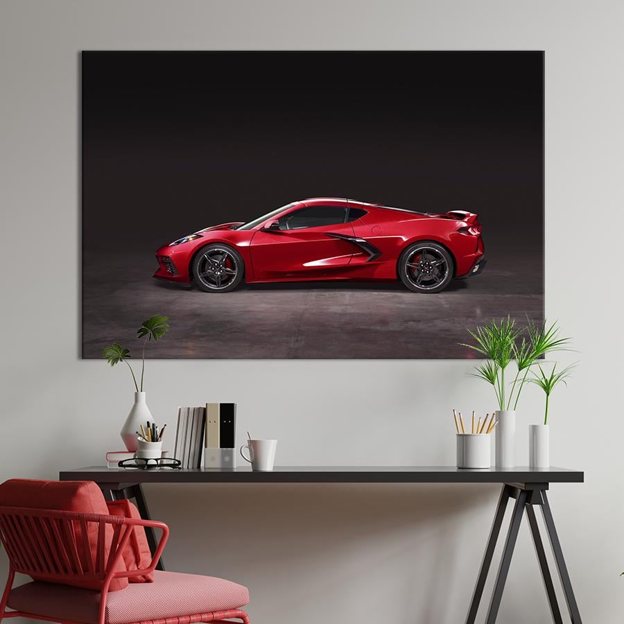Картина на холсте Стильный Chevrolet Corvette 51x34 см (1261-1)