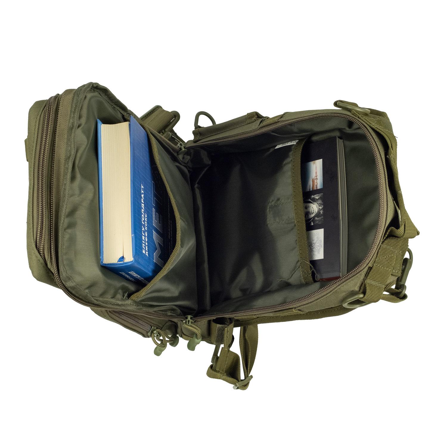 Сумка через плече Tribe Sling Pack 6,5 л Оливковий (T-IE-0003-olive) - фото 12